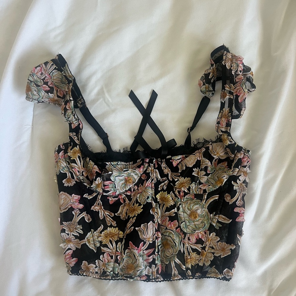 Victoria's Secret Black and Pink corset